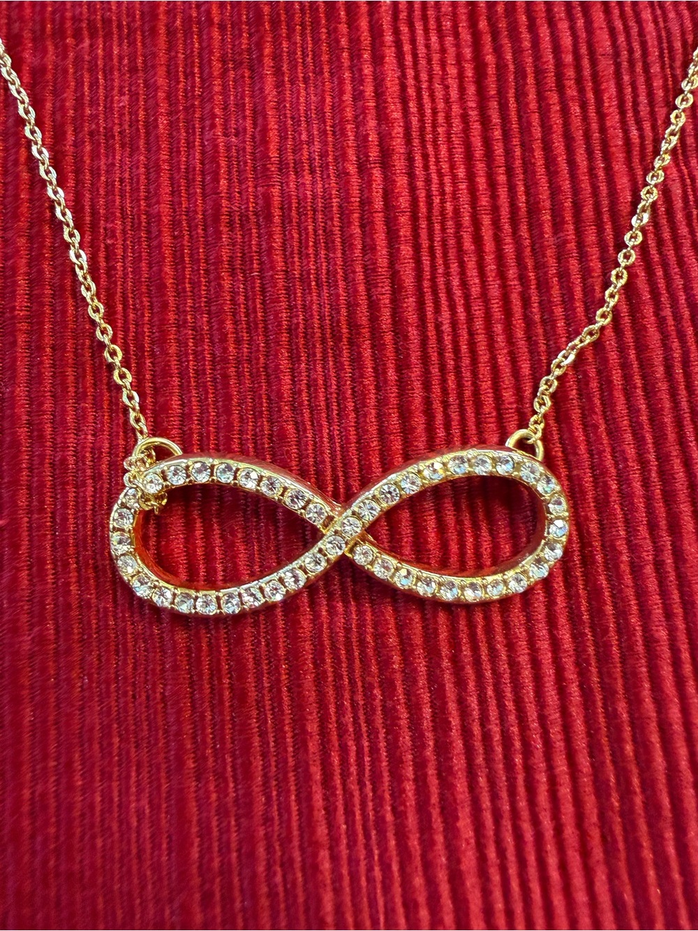 Park Lane Gold-Tone Crystal Infinity Necklace New